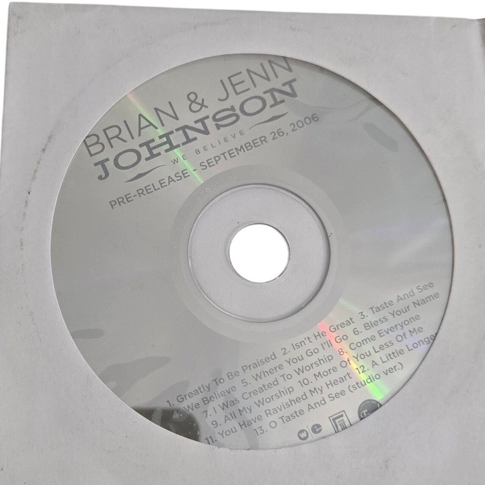 Brian Jenn‎ Johnson We Believe CD 2006 Promo PreRelease Worship Bethel